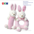 Plush Rabbit Design Pink Rattle Toys